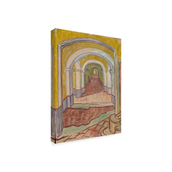 Vincent Van Gogh 'Corridor In The Asylum Paper' Canvas Art,24x32